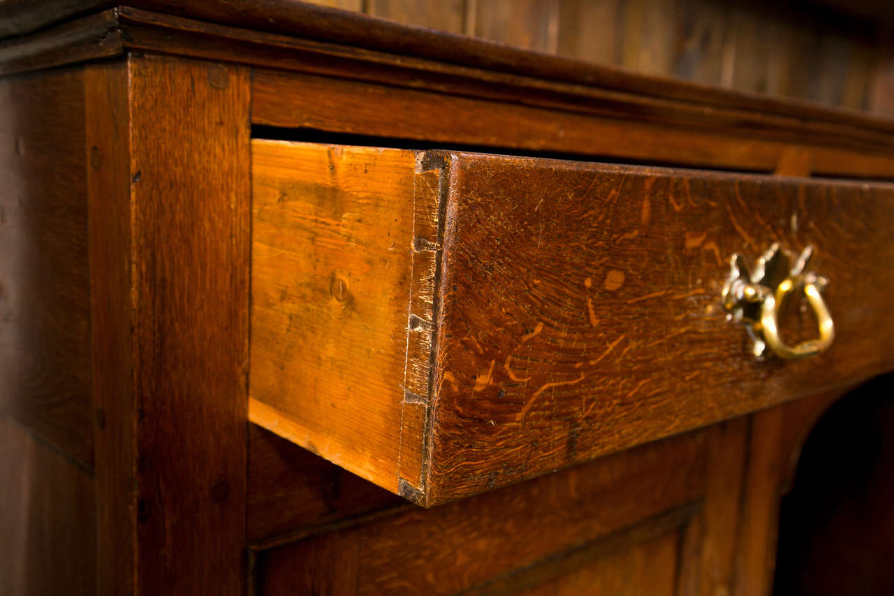 Antique English Oak sideboard with Shelved Hutch at 1stDibs antique
