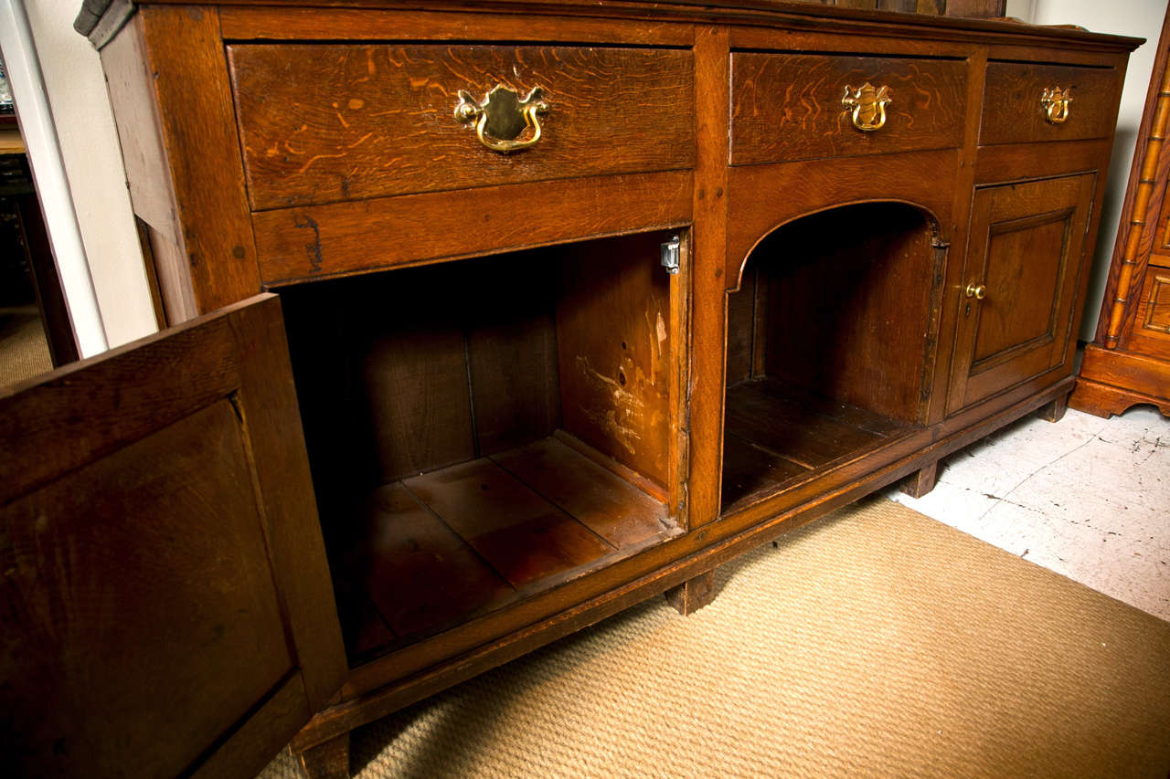 Antique English Oak sideboard with Shelved Hutch at 1stDibs antique