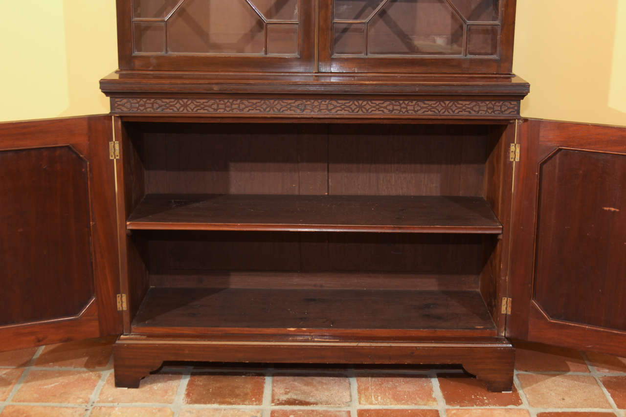 English George III Bookcase with Glass Doors For Sale 5