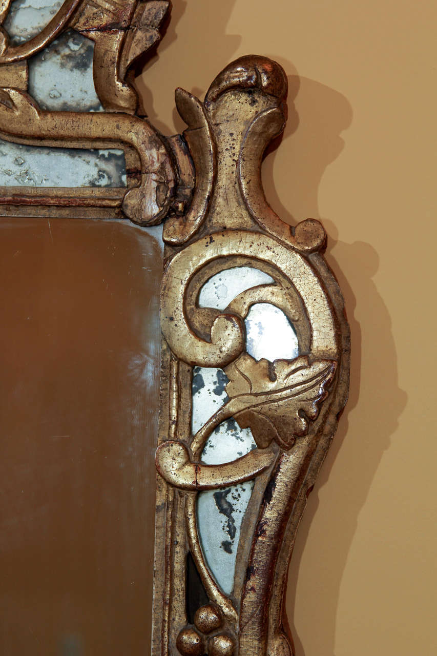 18th Century and Earlier 18th Century Italian Gilt Mirror