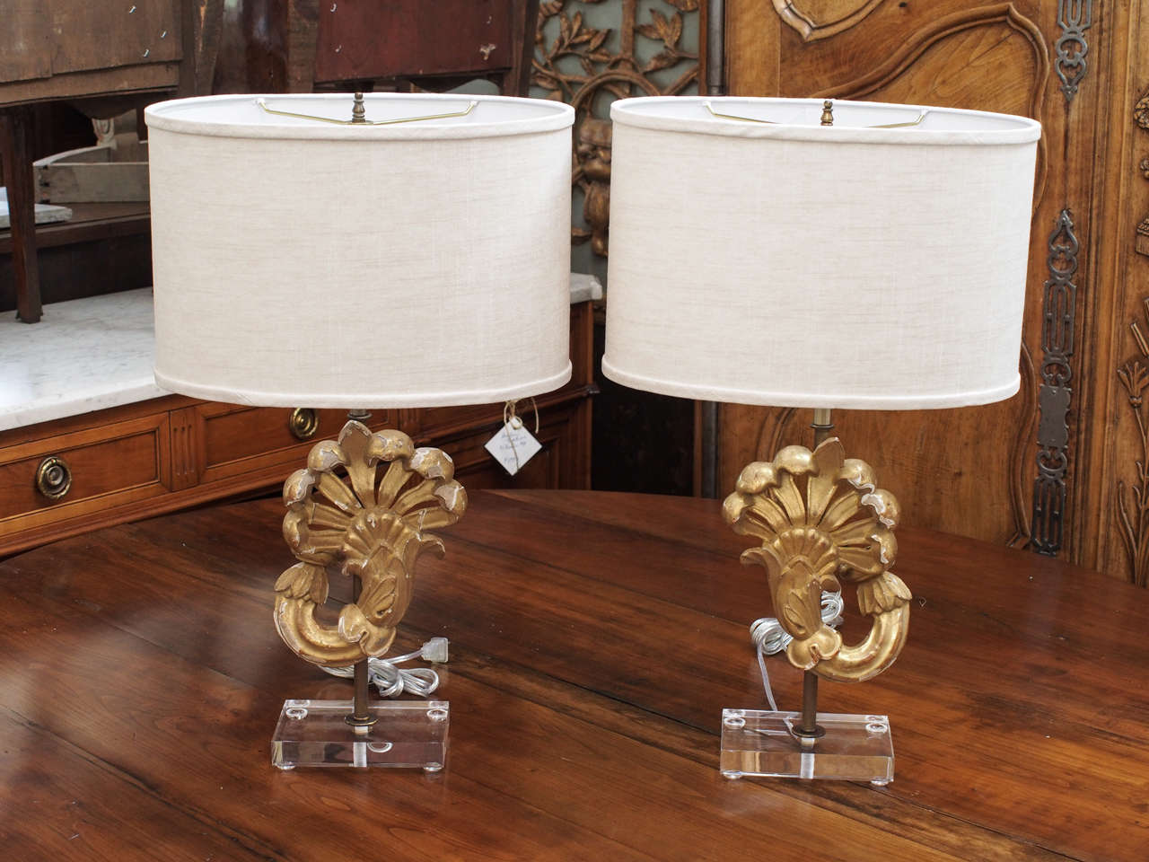 Pair Of 18th Century Fragment Lamps