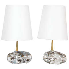 Used Pair of Angelo Brotto Table Lamps