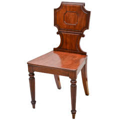 English Regency Mahogany Hall Chair