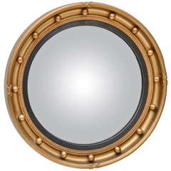 Vintage 1920s English Regency Style Bulls Eye Mirror