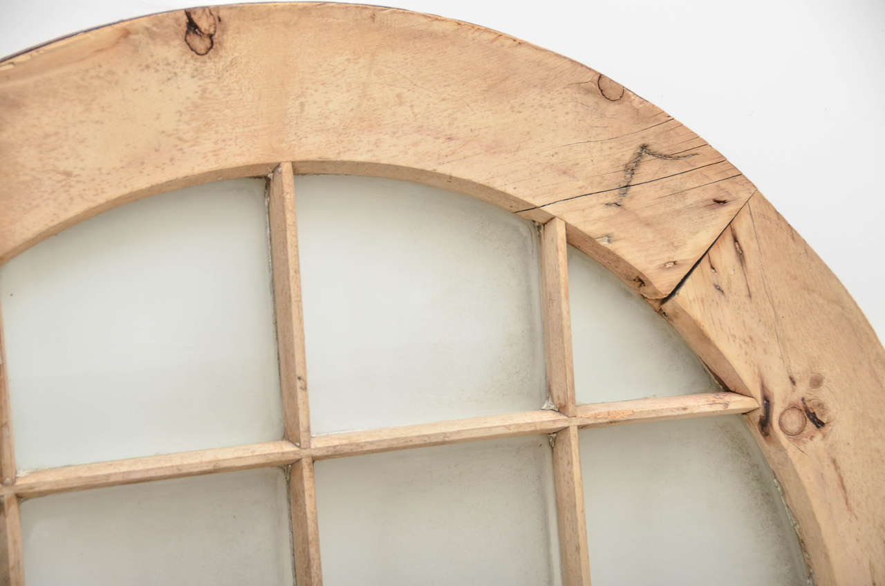 British Large English 19th Century Pine Framed Divided Light Window Frame