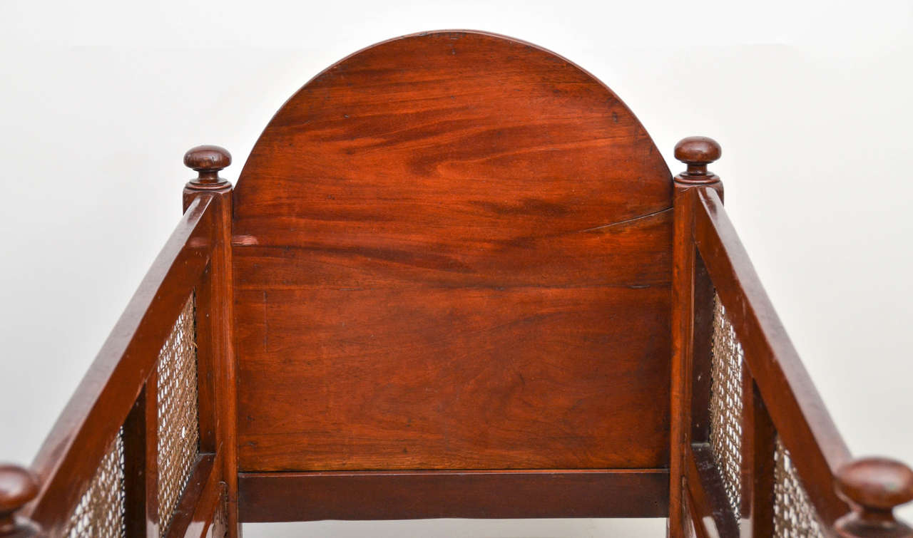 English Early Victorian Cane Sided Crib at 1stdibs