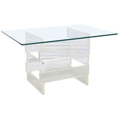 Stacked Block Lucite End Table, USA 1960s 9