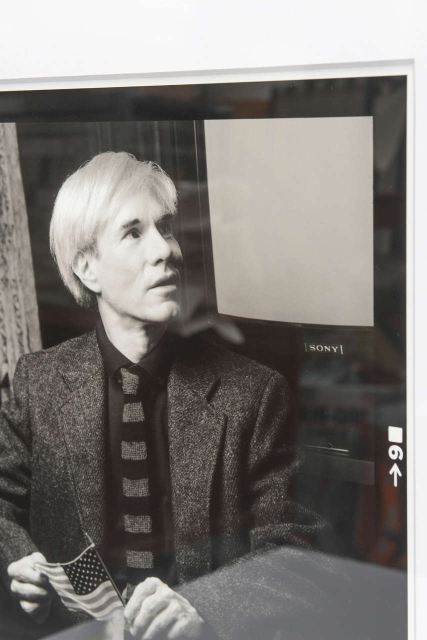 Andy Warhol Portrait by Karen Bystedt, 1980s, New York For Sale 1