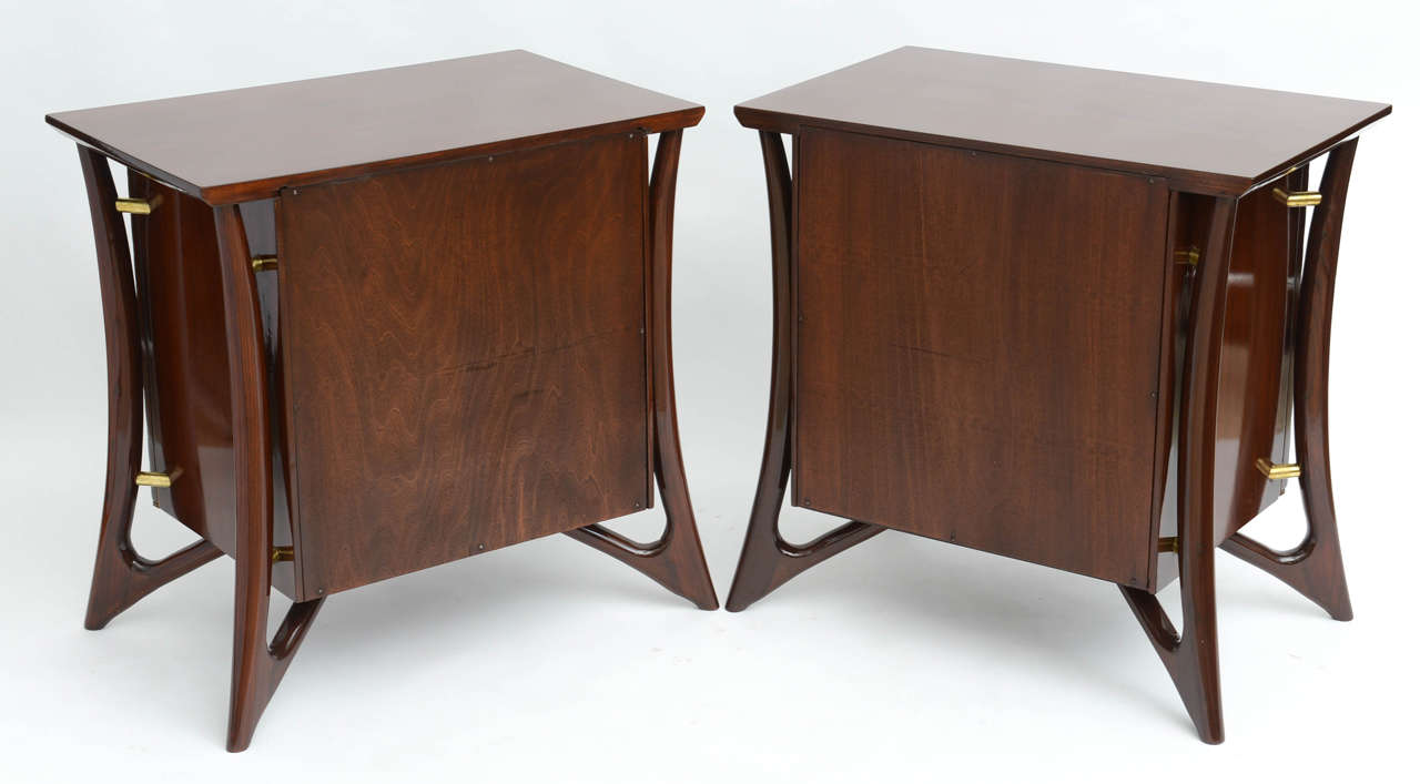 Pair of Danish Modern Walnut Bedside Cabinets, Piet Hein 5