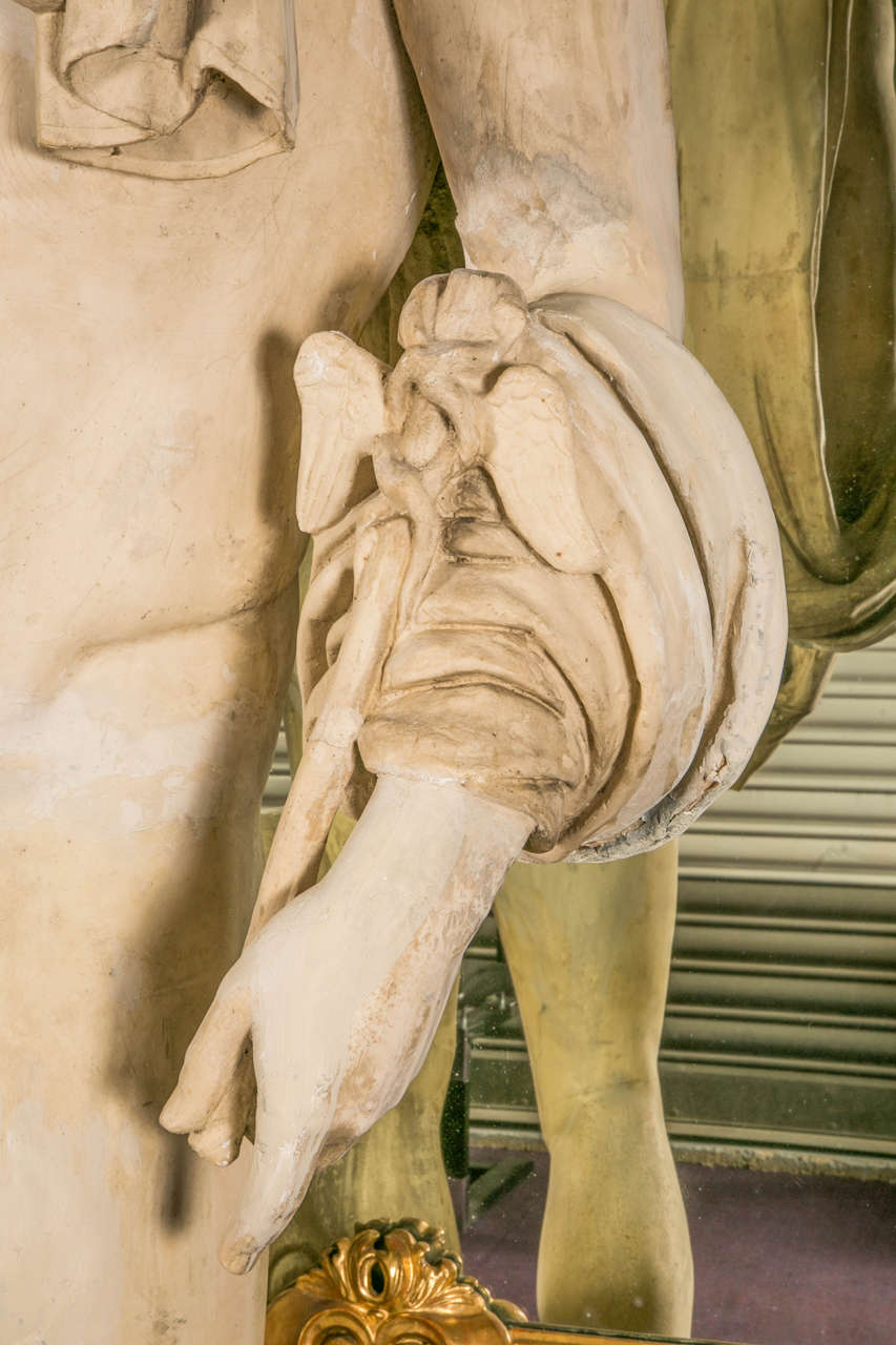 Huge reproduction of the antik statue of Hermes, lucite In Good Condition For Sale In Saint-Ouen, FR