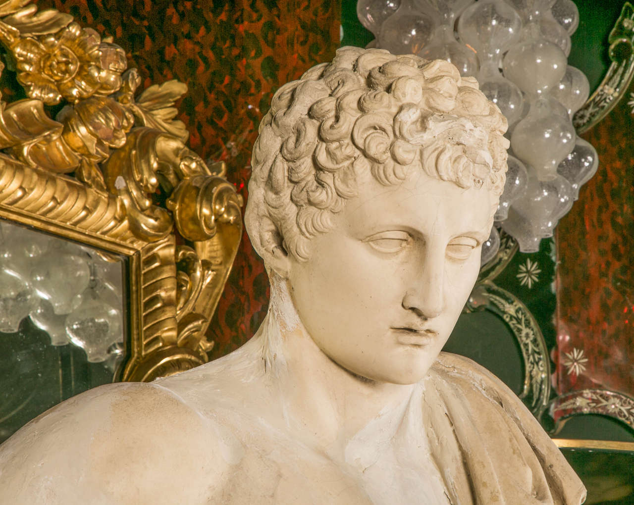 Late 20th Century Huge reproduction of the antik statue of Hermes, lucite For Sale