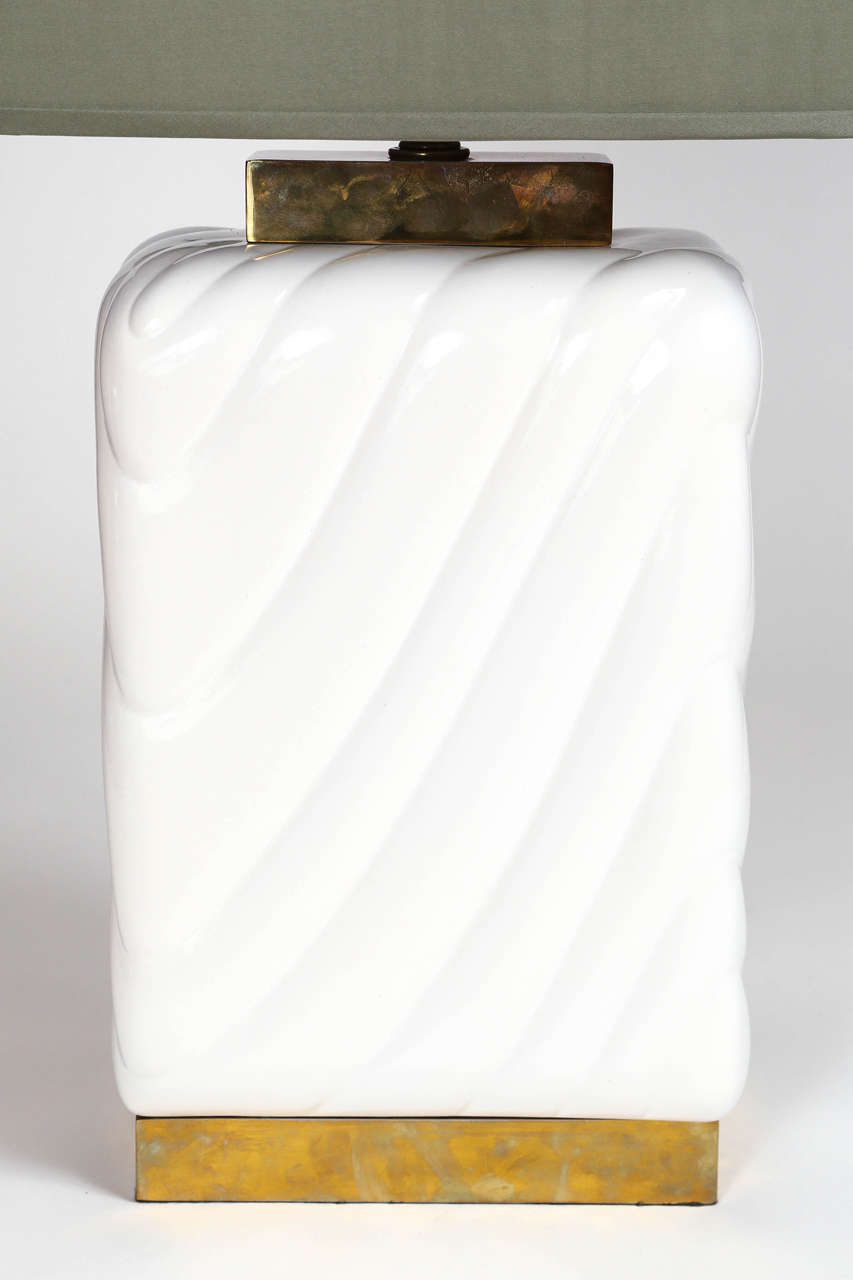 White Ceramic Table Lamps For Sale 1