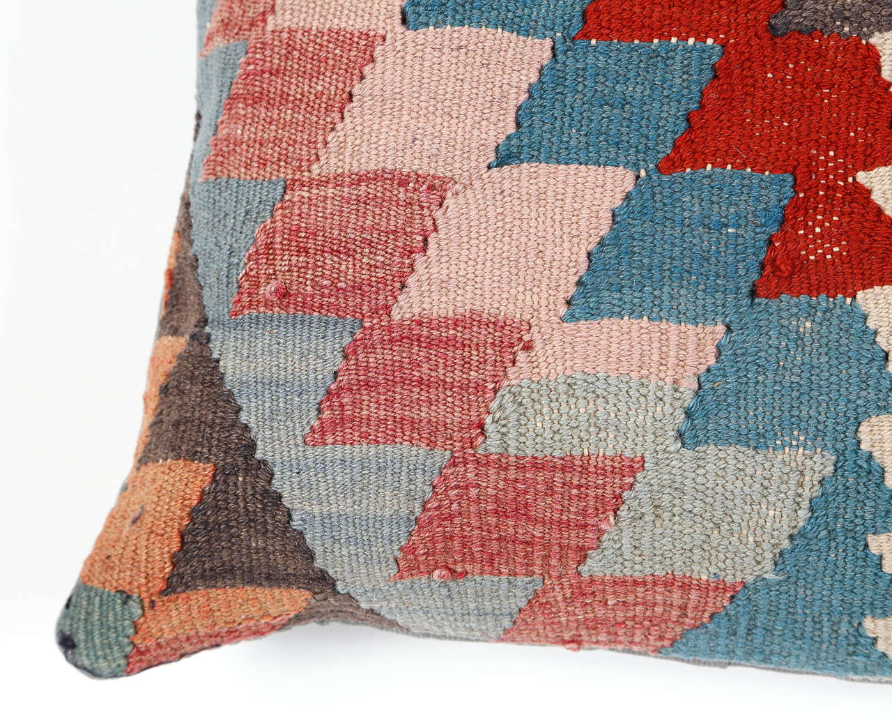 Turkish Geometric Kilim Pillow For Sale