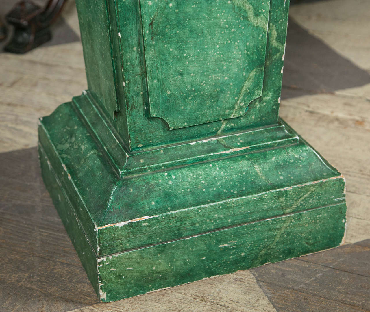 Mid-20th Century Faux Marble Painted Pedestals For Sale