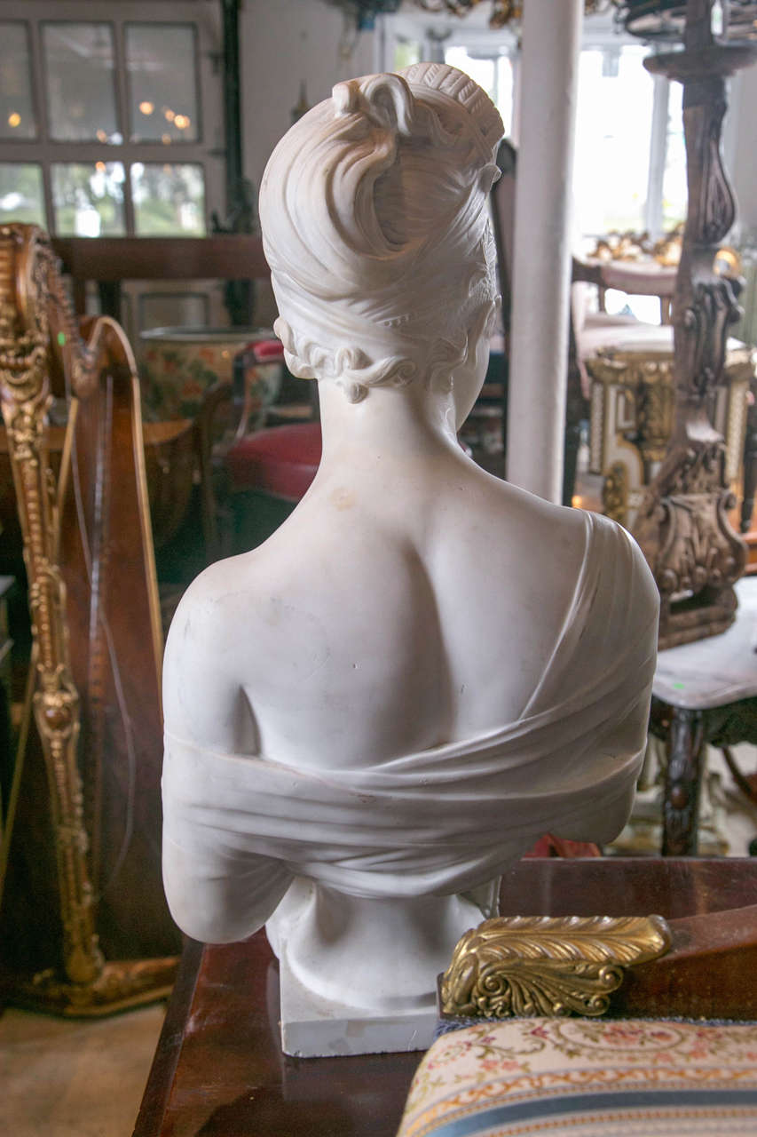 White Marble Bust of Mme. Recamier 1