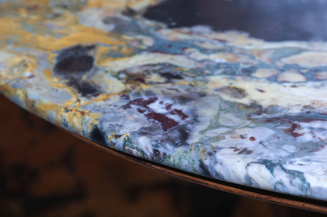 Carved Marble-Topped Centre Table For Sale