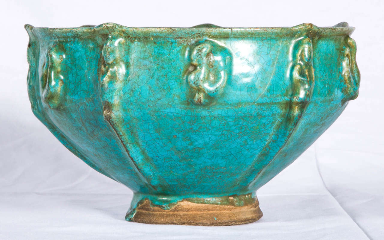 Islamic Seljuk Turquoise Pottery Bowl 5