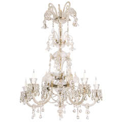 Antique Fine Neoclassical Crystal Chandelier Attributed to F&C Osler