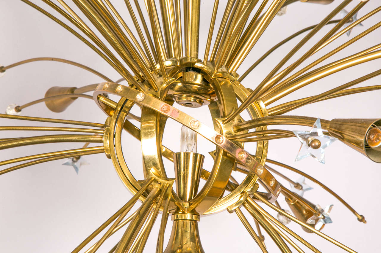 Vintage Brass Sputnik Chandelier at 1stDibs