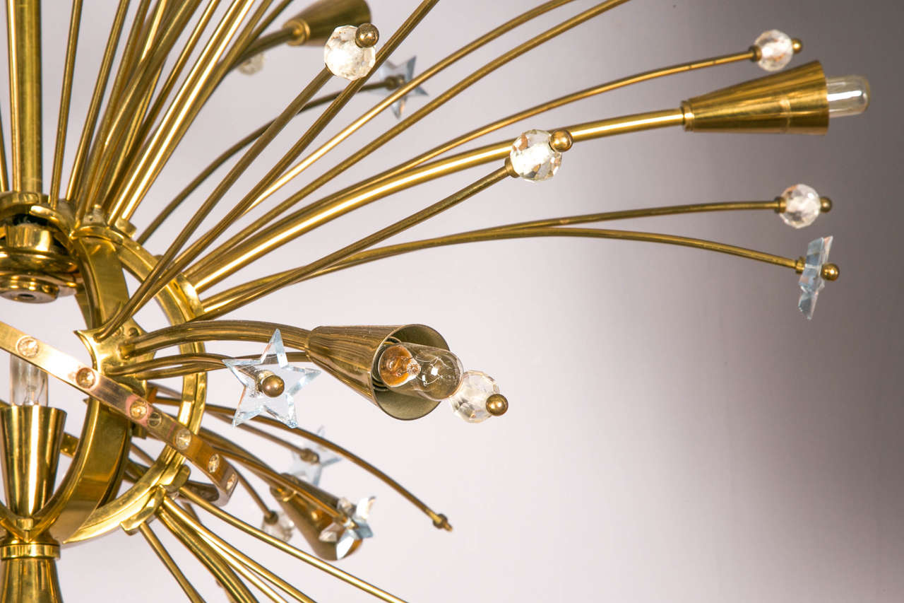Vintage Brass Sputnik Chandelier at 1stDibs