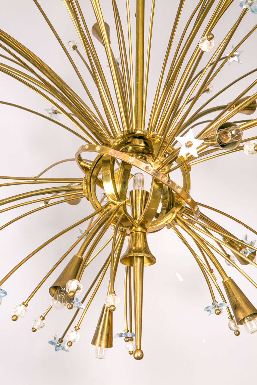Vintage Brass Sputnik Chandelier at 1stDibs