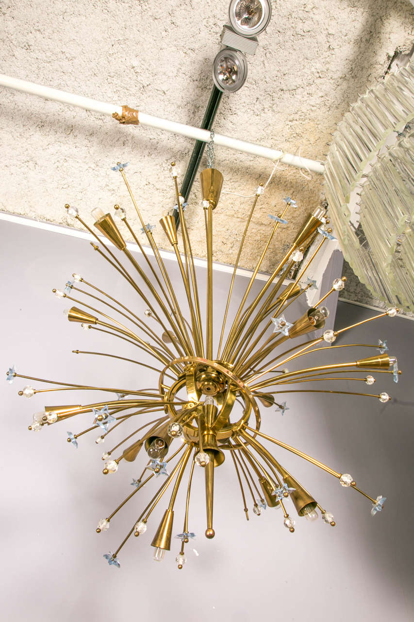 Vintage Brass Sputnik Chandelier at 1stDibs