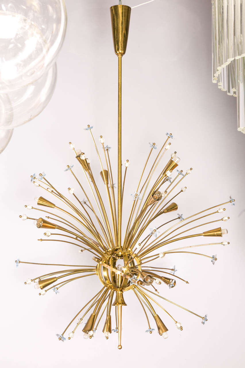 Vintage Brass Sputnik Chandelier at 1stDibs