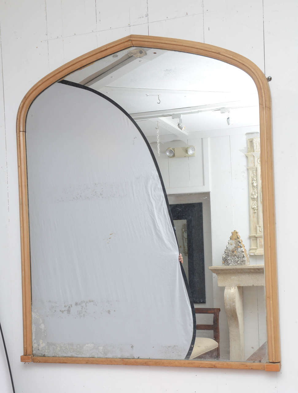 French mirror with original glass, original surface frame.