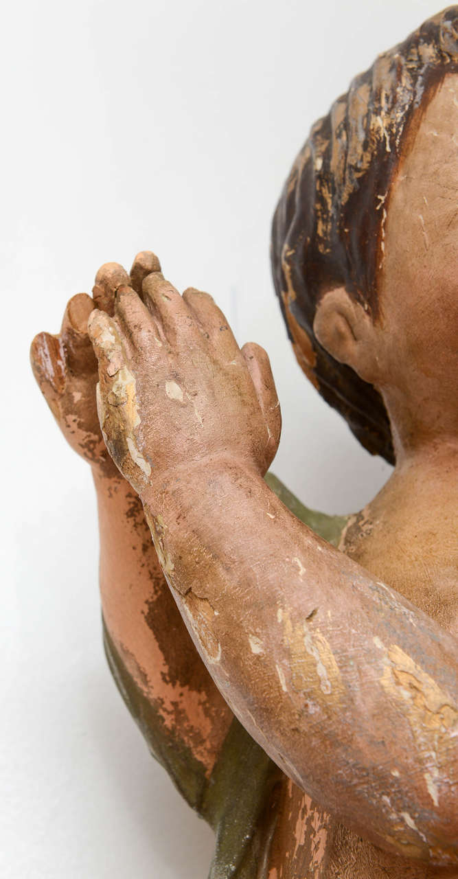 XIX secolo Angelo spagnolo intagliato in vendita