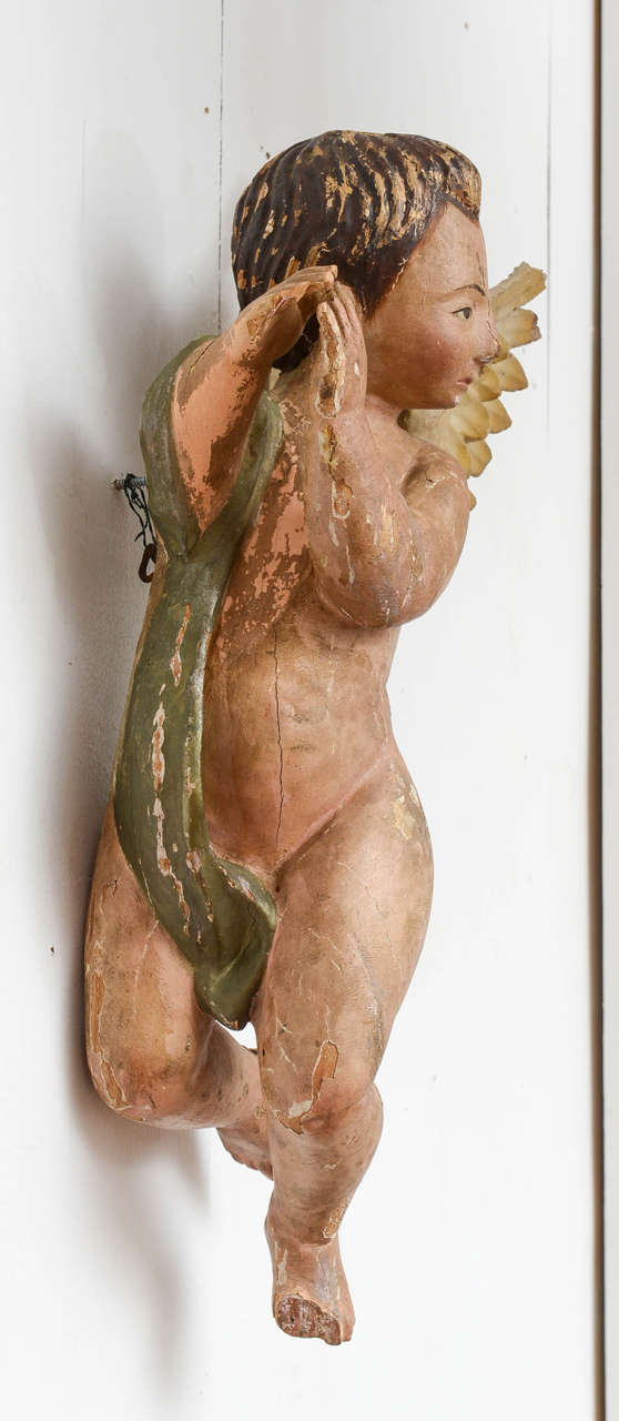Legno Angelo spagnolo intagliato in vendita