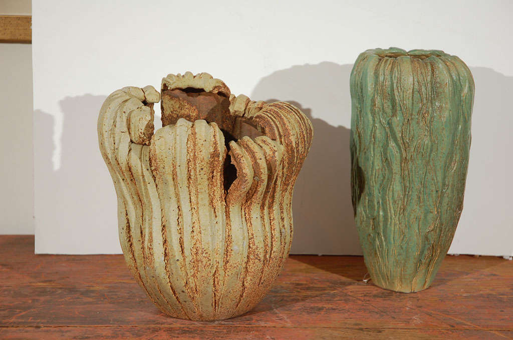 A group of handcrafted Ikebana Jars