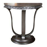 Silver-leaf Art Deco Demilune Table