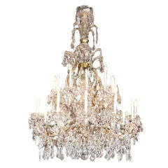 1920's Monumental French Crystal Chandelier
