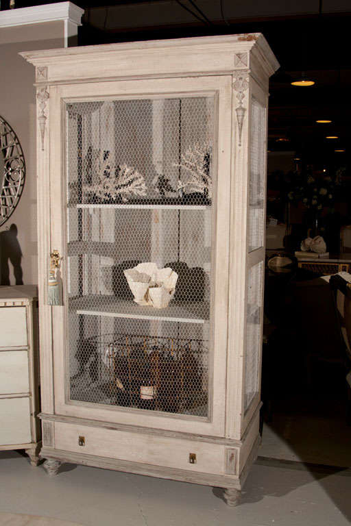 Belgian Linen Cabinet In Excellent Condition In Stamford, CT