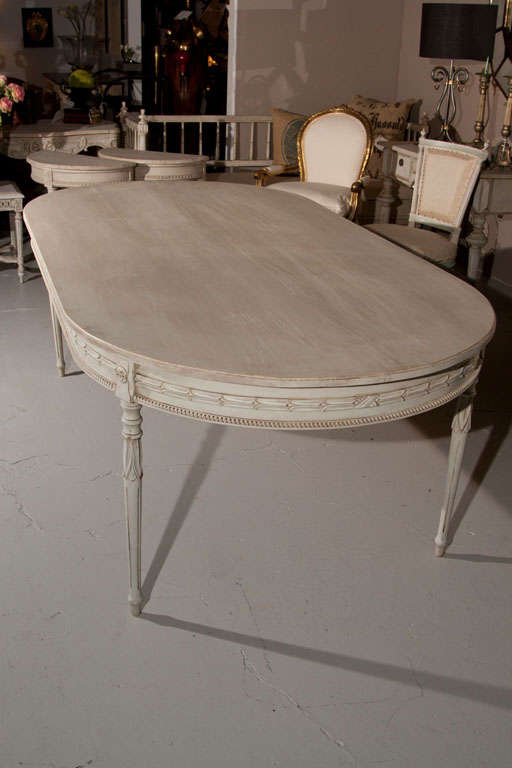 painted oval dining table