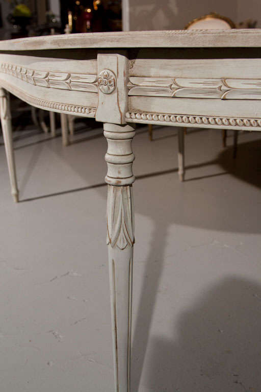 20th Century Painted Swedish Oval Dining Table