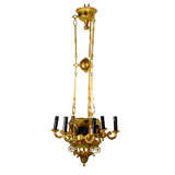 Florentine Empire style gilt bronze and brass hall lantern