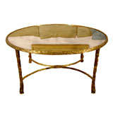 Gilt bronze coffee table by Bagues