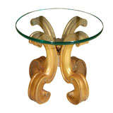 Gilded Caved Wood Side Table