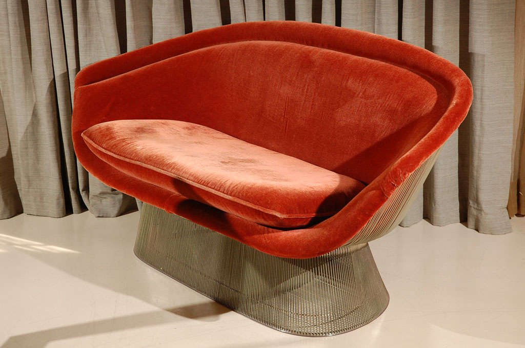 Rare Warren Platner for Knoll Settee 1