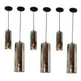 Mirrored Glass Cylinder Pendants By Rogan Gregory