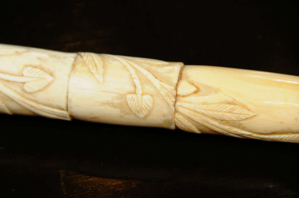 Carved Bone Walking Stick 1