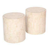 Pair of Drum Tables in Tessellated Stone by Maitland Smith