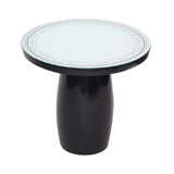 Art Deco Crackle Finish & Mirror Occasional Table
