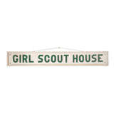 Vintage 'Girl Scout House' Camp Cabin Sign