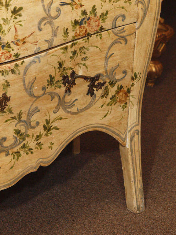 Handpainted Venetian style bombe' commode. In Fair Condition In New Orleans, LA