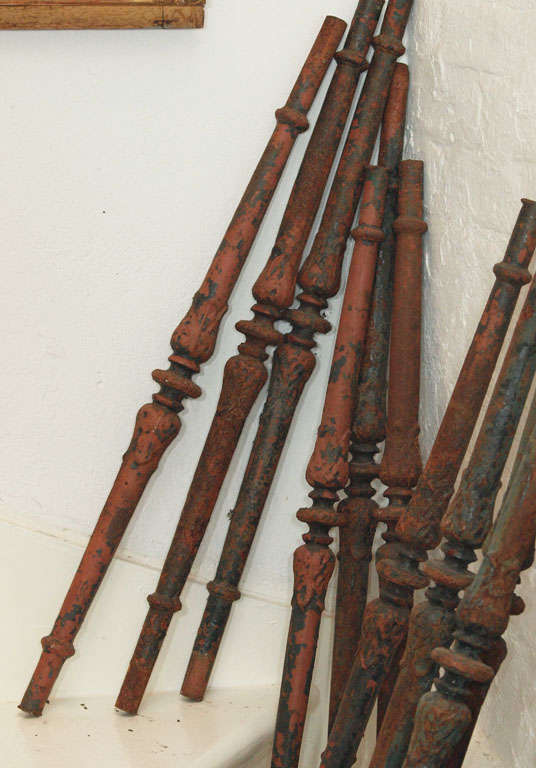 Suite Of 24, 19th Century, Heavy Cast Iron Stair Balusters