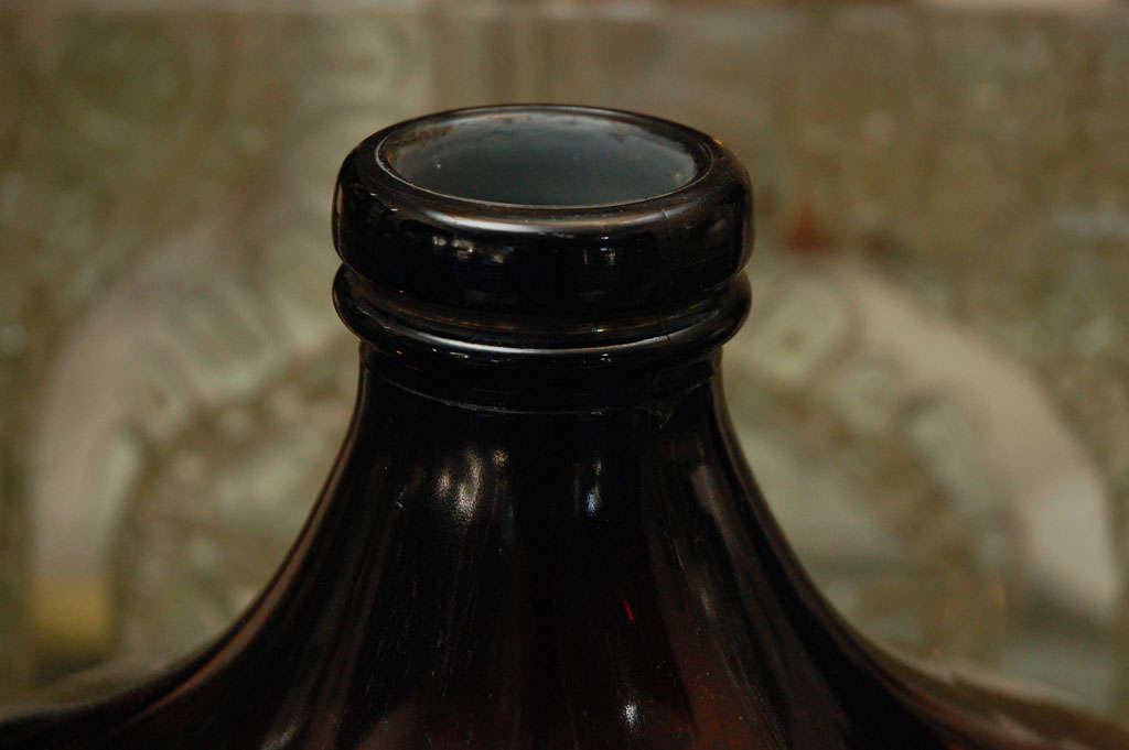 Large Brown Glass Bottle In Excellent Condition In Los Angeles, CA