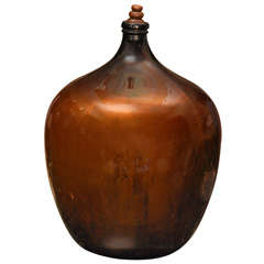 Vintage Large Brown Glass Bottle