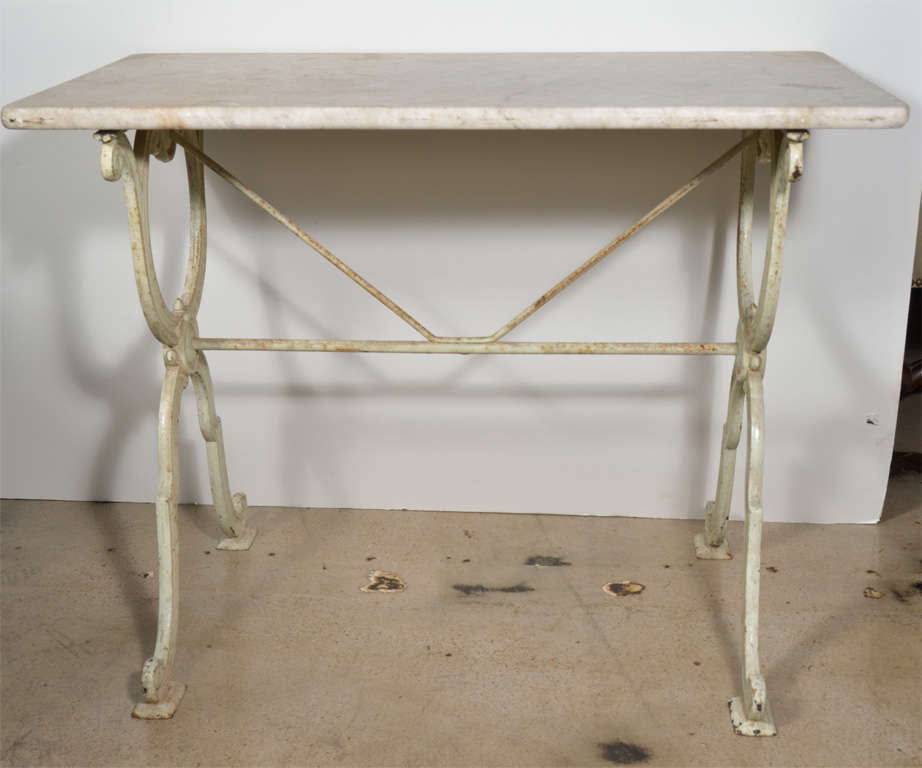 Iron Table With Marble Top